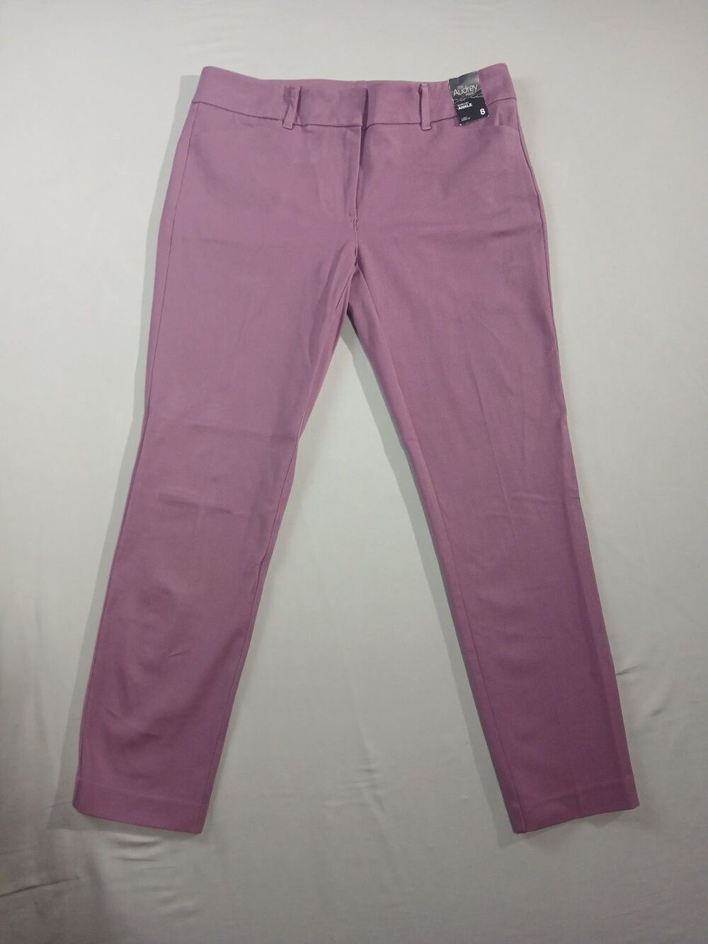 New York & Company Audrey Pant Slim Leg Ankle Pants Womens 8 Mauve NWT 4-Way NYC